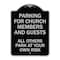 Signmission Parking for Church Members & Guests All Others Park Your Own Risk Alum, 24" x 18", BS-1824-23445 A-DES-BS-1824-23445 - alternate 1